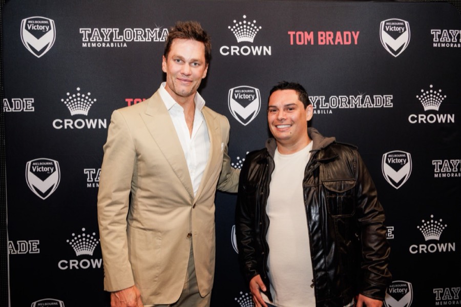 Diego Espinosa with Tom Brady